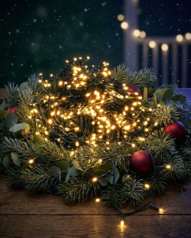 500 Warm White LED String Fairy Lights 8-Function With Timer | 25m — image 2