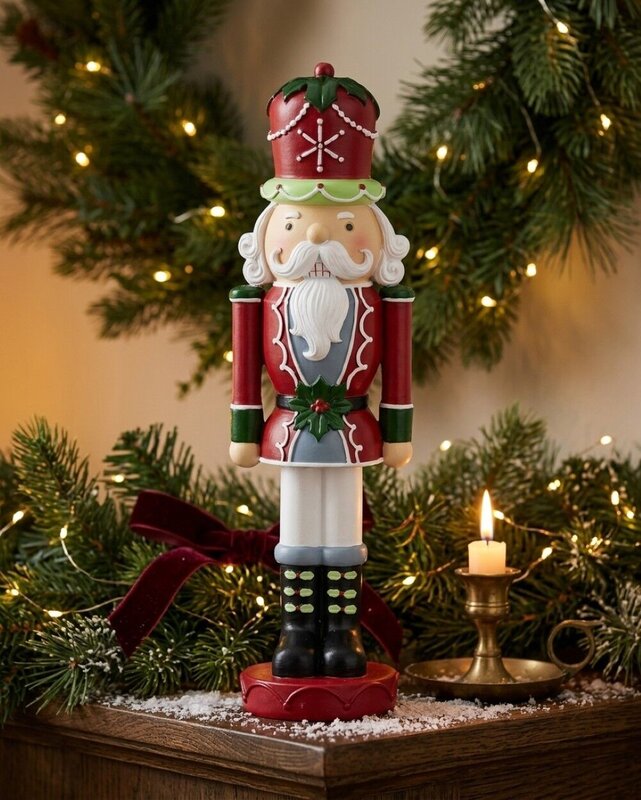 27cm Traditional Aristocrat Nutcracker Soldier Resin Figurine — image 2