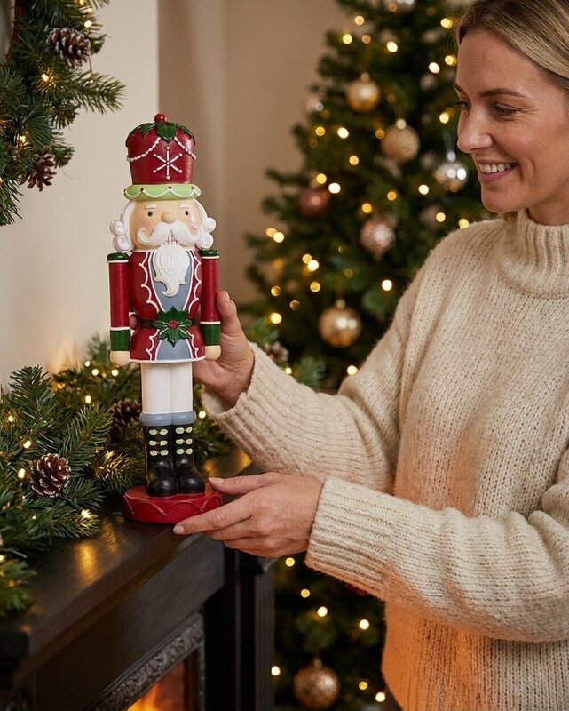 27cm Traditional Aristocrat Nutcracker Soldier Resin Figurine — image 3