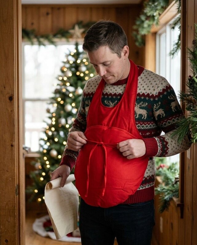 Fun Stuffable Santa Belly Costume Accessory Pouch | One Size Fits Most — image 3