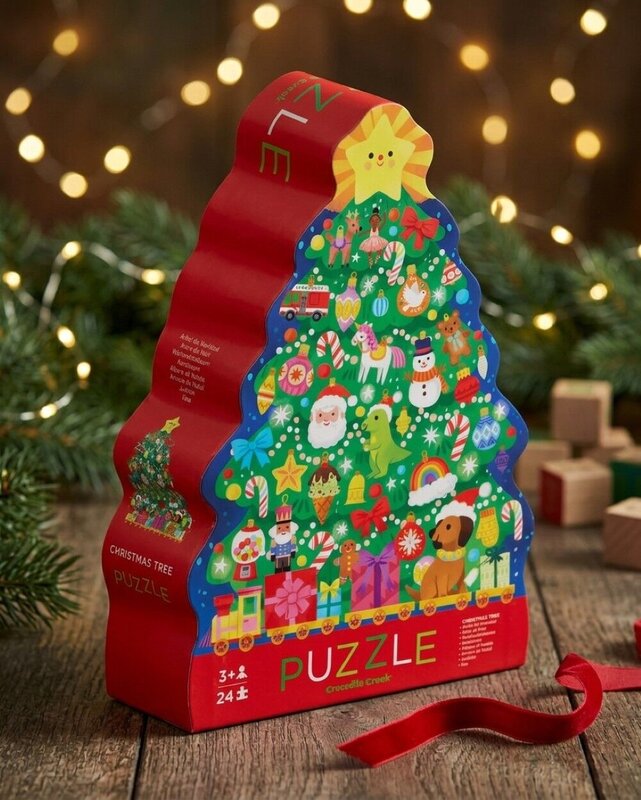 Crocodile Creek Christmas Tree Floor Puzzle | 24 Piece Junior Jigsaw — image 2