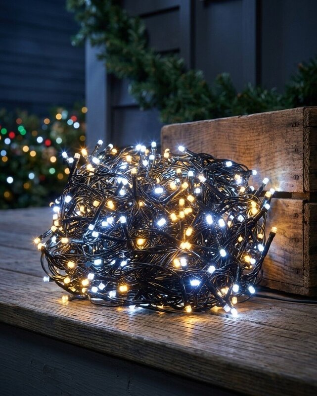 500 Warm & Cool White LED String Fairy Lights 8 Function With Timer | 25m — image 2