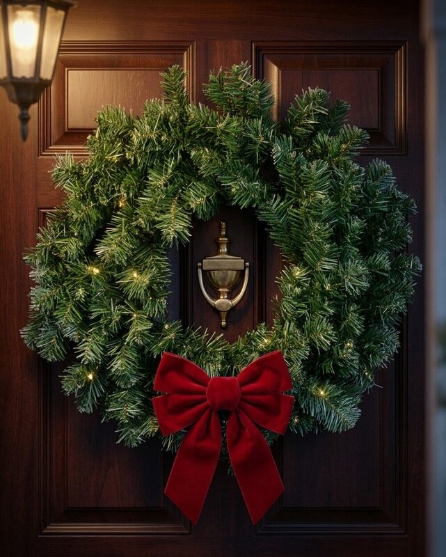 58cm Balsam Fir Evergreen Christmas Wreath | High Density 200 Tips — image 2