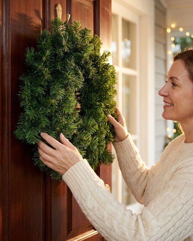 58cm Balsam Fir Evergreen Christmas Wreath | High Density 200 Tips — image 3