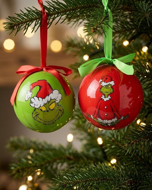 6x Whimsical Red & Green Essential Grinch Boxed Baubles | 70mm — image 4