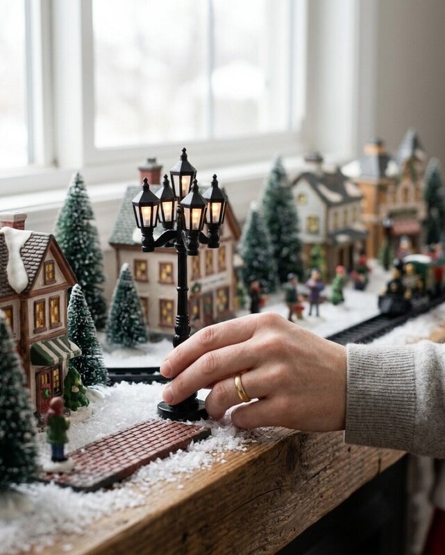 2x LED Victorian Street Lantern Village Accessories | 11cm — image 4