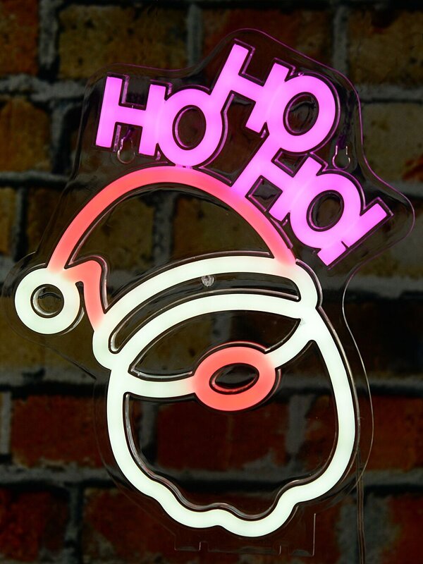 26cm Santa & Ho Ho Ho Indoor Neon LED Display On Acrylic Board — image 5