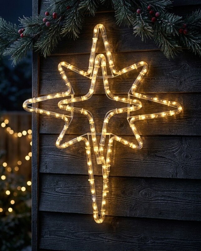 58cm Dynamic Warm & Cool White LED Star Of Bethlehem Outdoor Motif — image 2