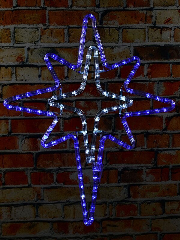 58cm Dynamic Blue & Cool White LED Star Of Bethlehem Outdoor Motif — image 5