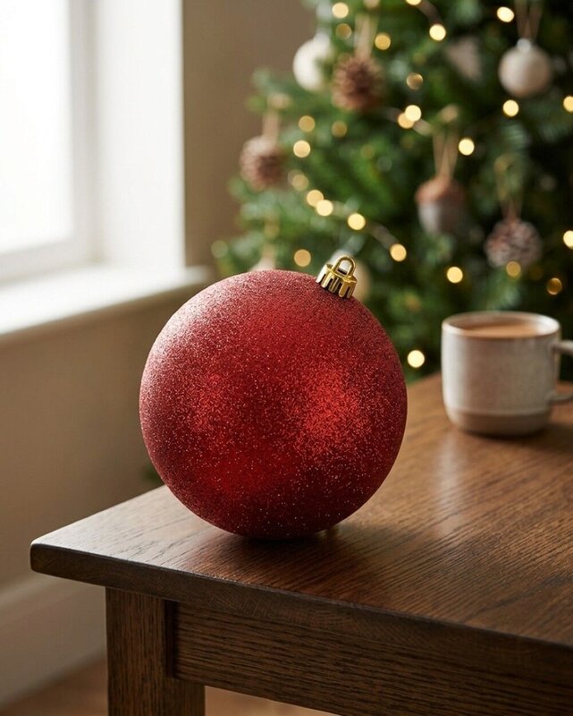 Majestic Red Glitter Large Display Bauble | 20cm — image 4