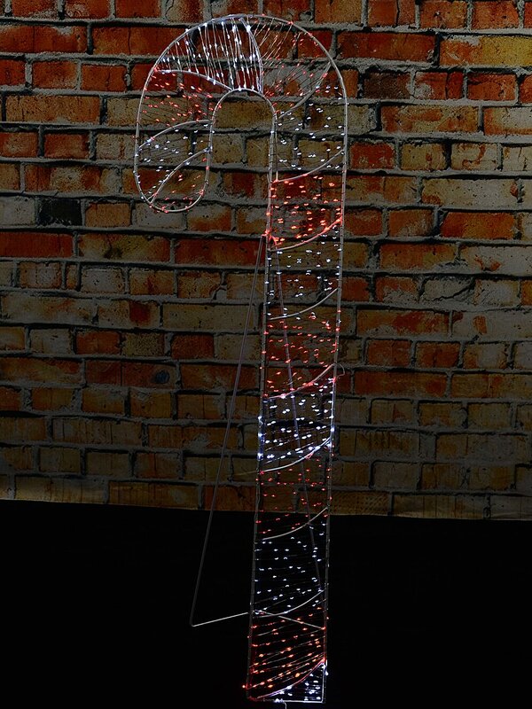 1.2m Vibrant Red & Cool White LED Candy Cane String Light Display — image 5