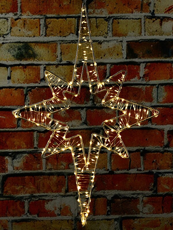 59cm Warm White LED Northern Star String Light Display — image 5