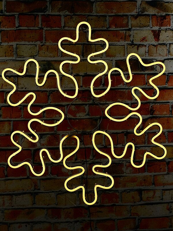 58cm Snowflake Outdoor Christmas Warm White Neon LED Display — image 5