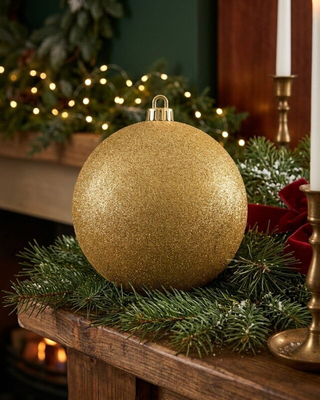 Majestic Gold Glitter Large Display Bauble | 20cm — image 4