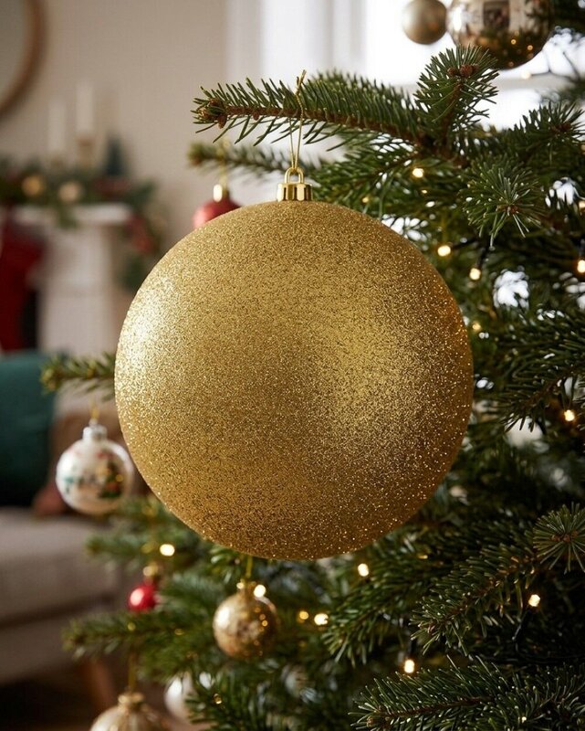Majestic Gold Glitter Large Display Bauble | 20cm — image 2