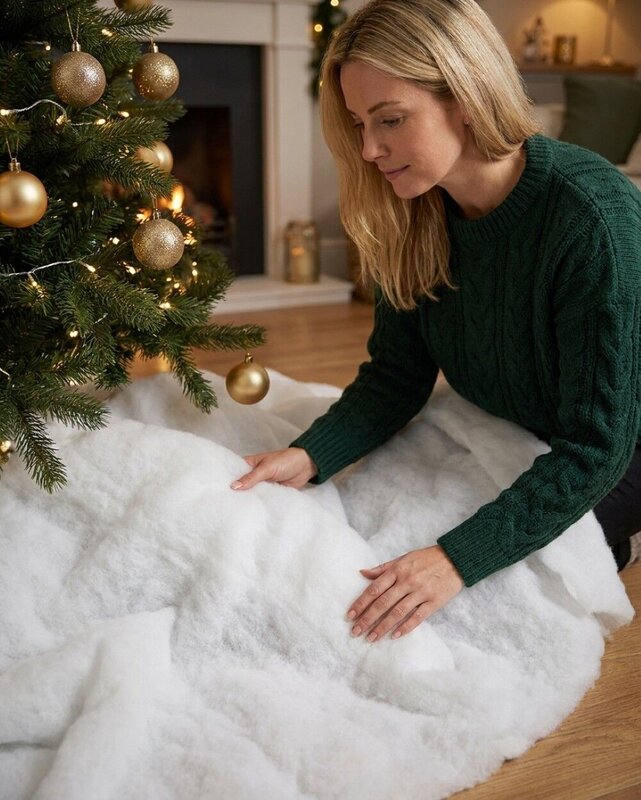 Dacron Artificial Snow Blanket | 2m Flame Retardant Professional Display Snow — image 3
