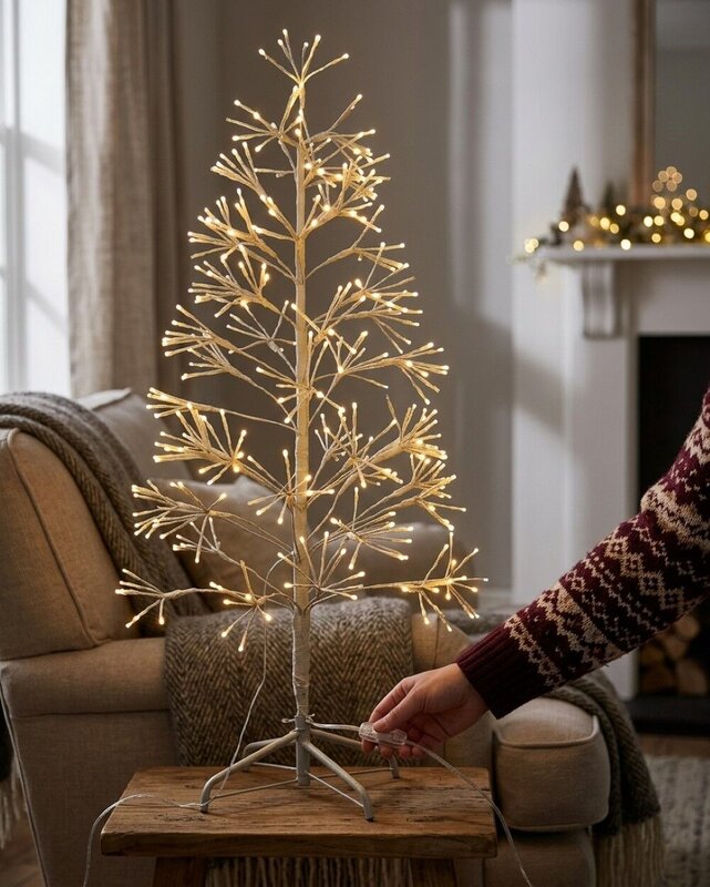1.2m Nordic Glaze 3D Outdoor Birch Tree | 368 Warm & Cool White LEDs — image 4