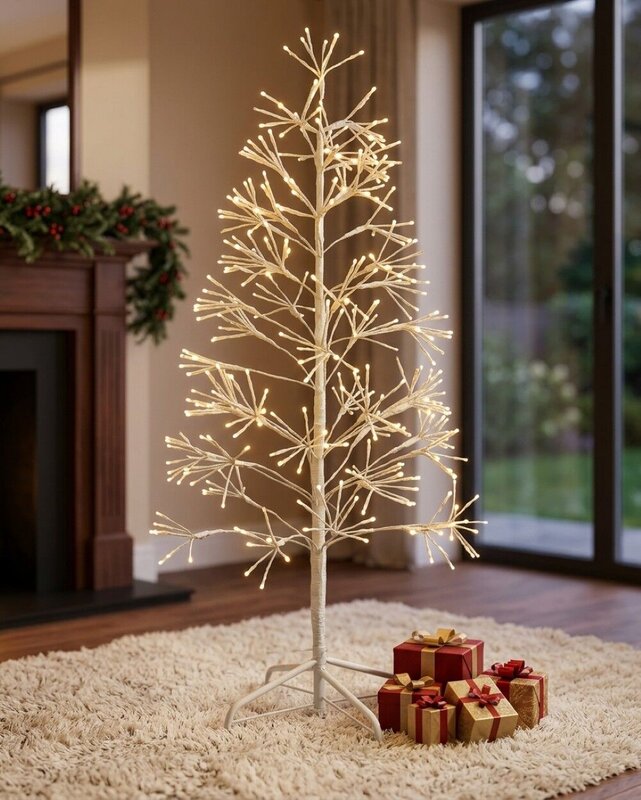 1.2m Nordic Glaze 3D Outdoor Birch Tree | 368 Warm & Cool White LEDs — image 2