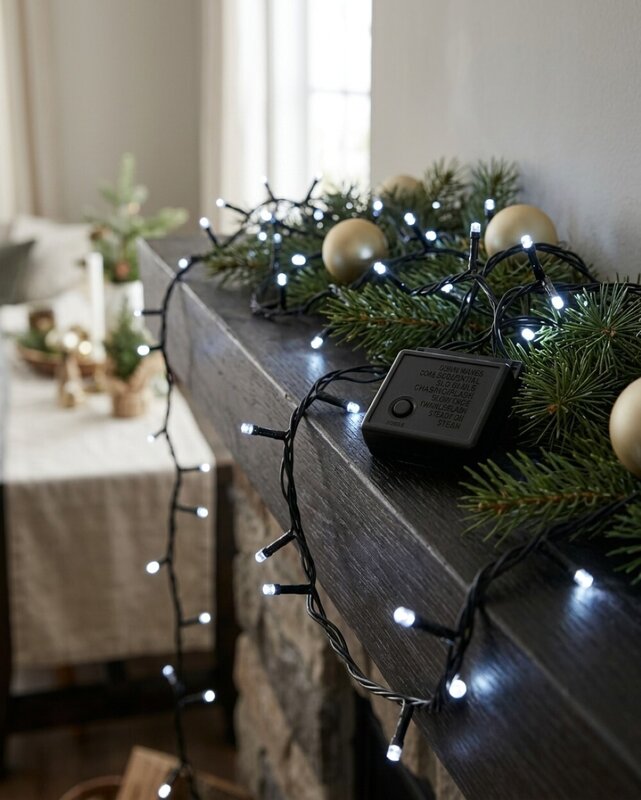 300 Cool White LED String Fairy Lights 8 Function | 15m — image 2