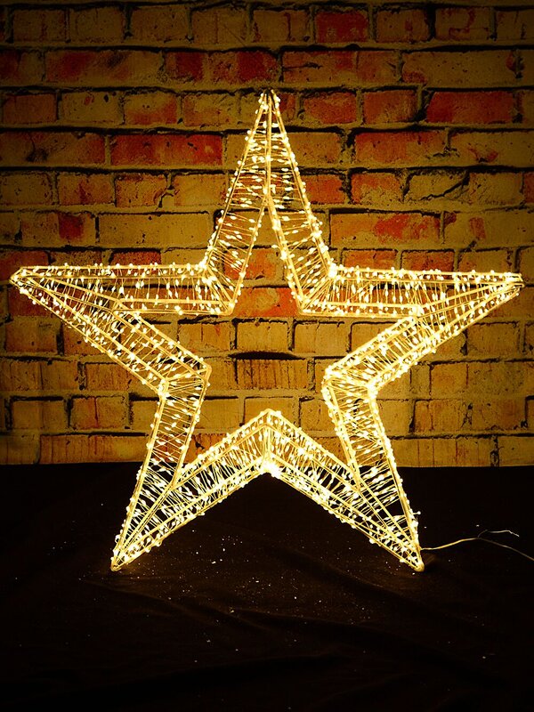 80cm Neutral White LED Lucid Star 3D Outdoor Motif | 1700 Seed Bulbs — image 6