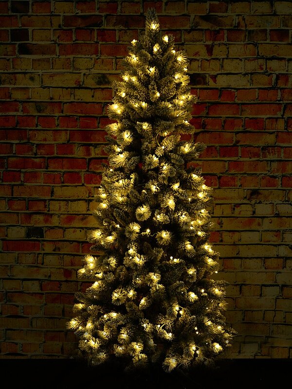 1.8m Ponoka Flocked Dual Colour LED Christmas Tree | 550 Tips & 250 Lights — image 11