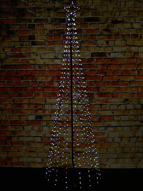 2.1m Aurora Dynamic Dual Colour LED Outdoor Conical Tree | 580 Lights — image 9