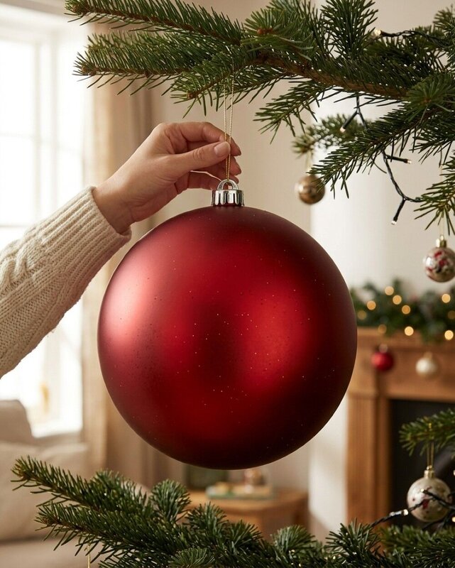 Regal Red Metallic Majestic Large Display Bauble | 20cm — image 4