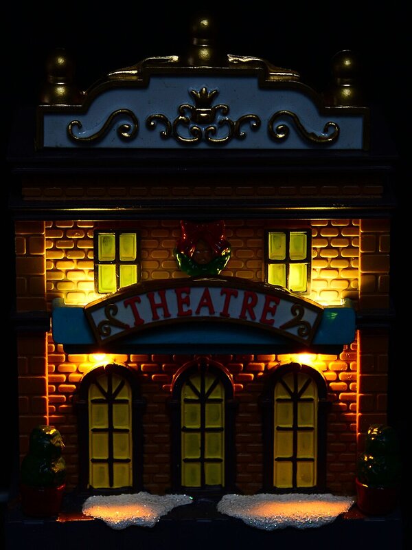 17 Piece Christmas Village Set With Theatre, Bookshop & Gift Store Figures — image 5