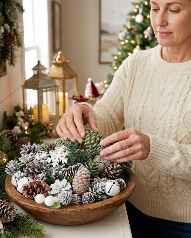 Natural Pinecone, Snowflake, Berry & Bell Mix | 350g — image 3