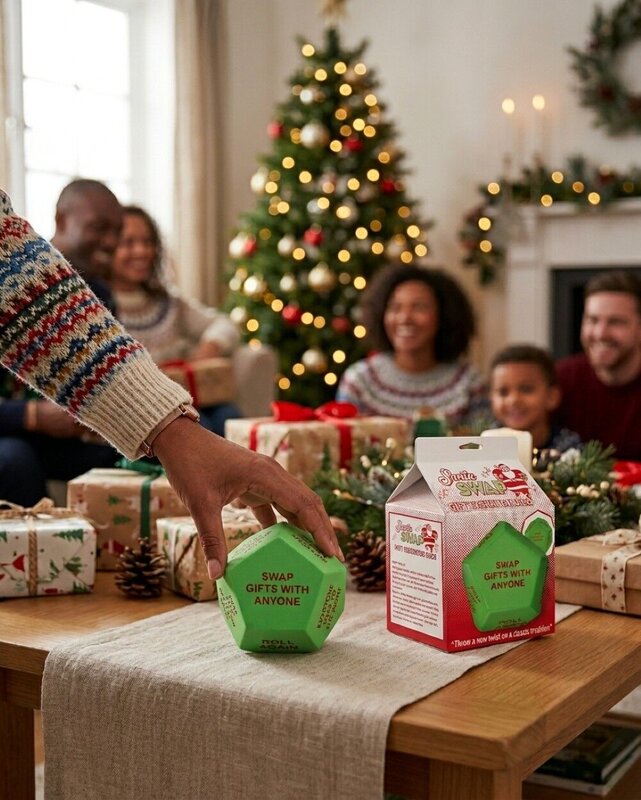 Santa Swap Christmas Gift Exchange Dice Game | Large Oversized Dice — image 4