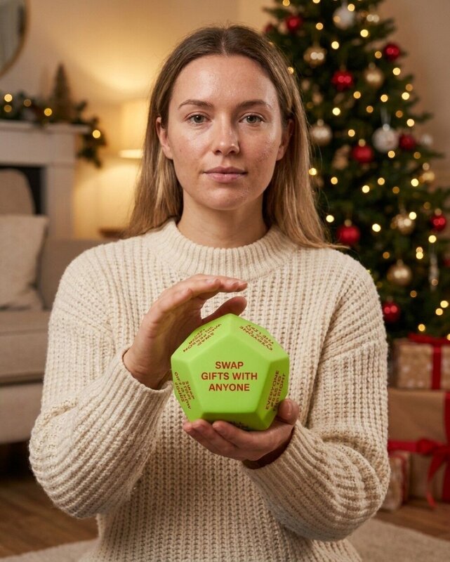Santa Swap Christmas Gift Exchange Dice Game | Large Oversized Dice — image 3