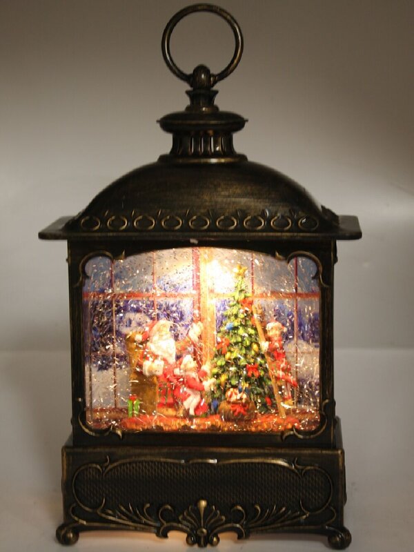Santa At Home Large LED Musical Christmas Snow Globe Lantern | 27cm — image 5