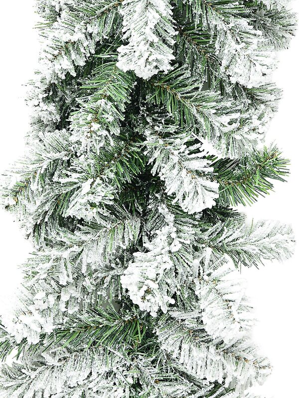 2.7m Dawn White Moderately Flocked Spruce Christmas Garland | 180 Tips — image 5