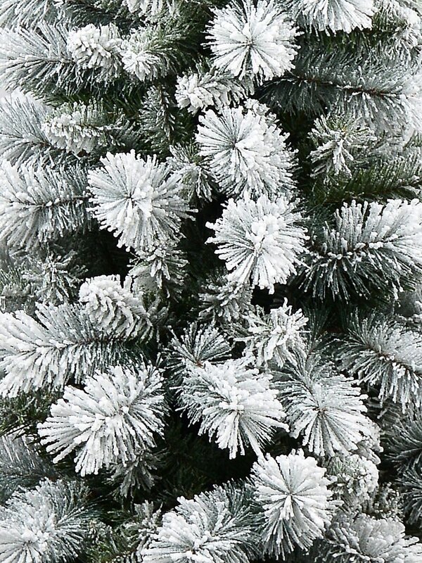 2.3m Bavarian Heavily Flocked Dual Tip Christmas Tree | 979 Spruce & Fir Tips — image 5