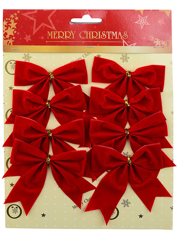 8x Red Velvet Timeless Essential Bows | 80mm — image 3