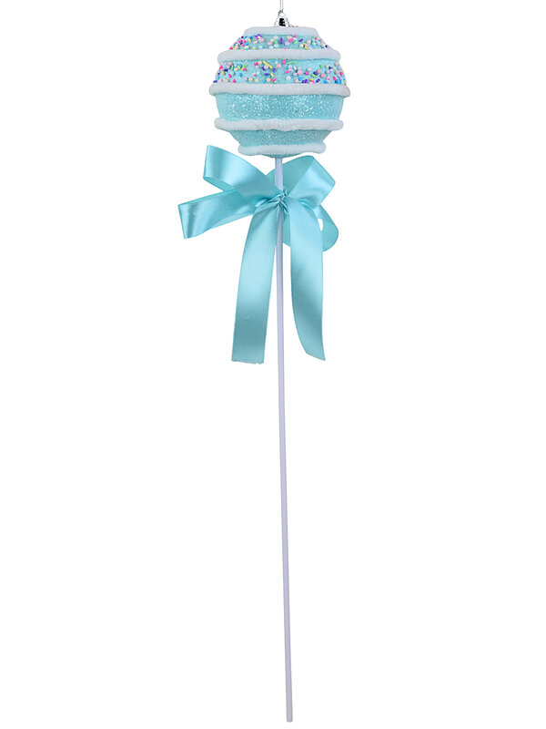 Pastel Blue Cupcake Bauble Stem With Iridescent Frosting & Satin Bow | 54cm — image 4