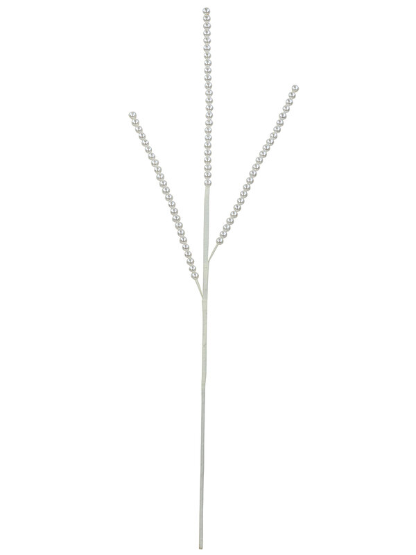 White Pearl String Cascade Christmas Spray Stem With Malleable Vines | 68cm — image 4