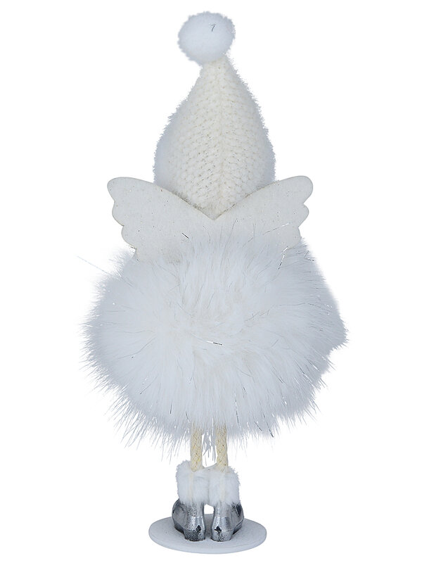 Whimsical Frost Angel With Tall Winter Santa Hat Tabletop Figurine | 22cm