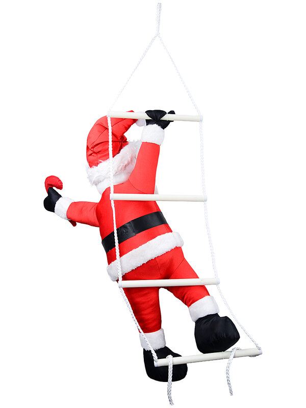 Hanging Santa On Ladder Outdoor Stretch Nylon Christmas Decoration | 1m — image 5