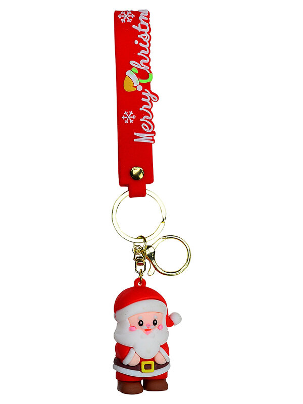 Assorted Santa, Tree Or Candy Cane Reindeer Christmas Novelty Keychain