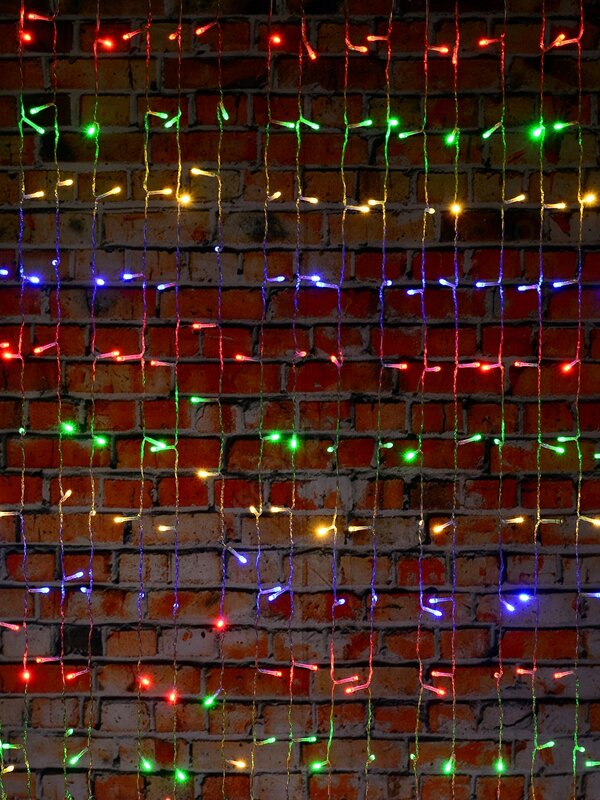 1200 Multi Colour LED Curtain Light 8 Function With Timer | 6m x 3m