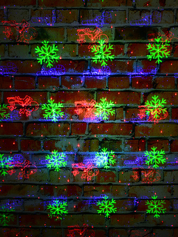 Red Green & Blue Multi Pattern LED Christmas Garden Laser Light | 17m x 15m — image 7