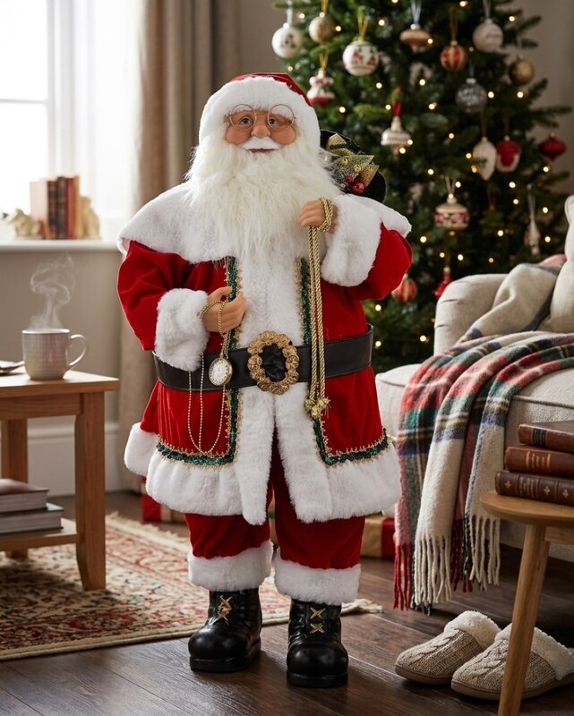 Grand Heritage Regal Christmas Santa With Pocket Watch Figurine | 85cm — image 4