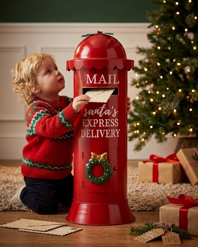 Nostalgic Santa Express Delivery Metal Letterbox Ornament | 52cm — image 3