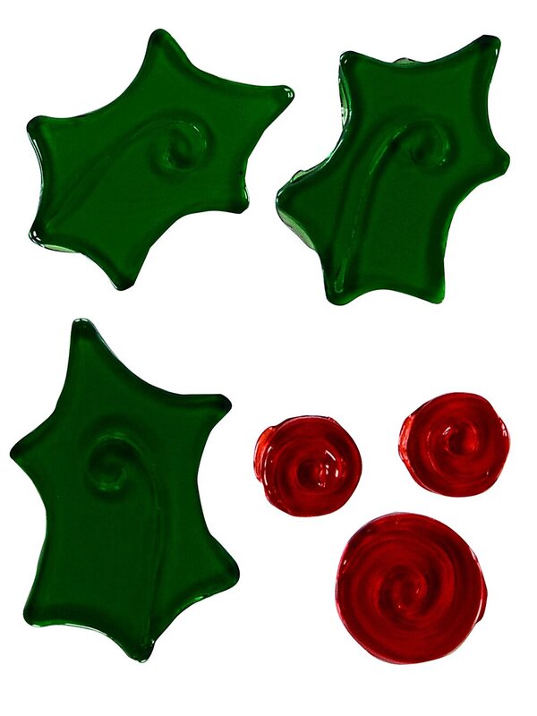 20cm Candy Canes, Berries & Holly Leaves Gel Window Cling — image 3