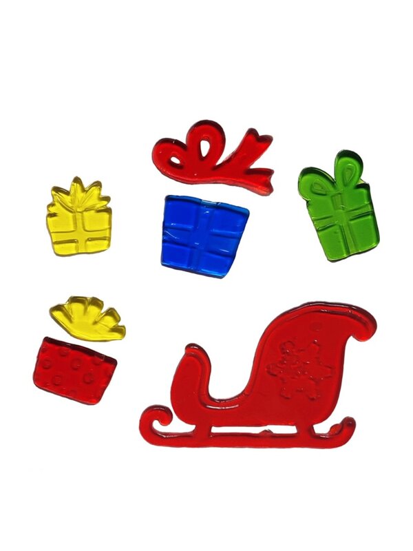 20cm Santa With Christmas Presents & Sleigh Gel Window Cling — image 3