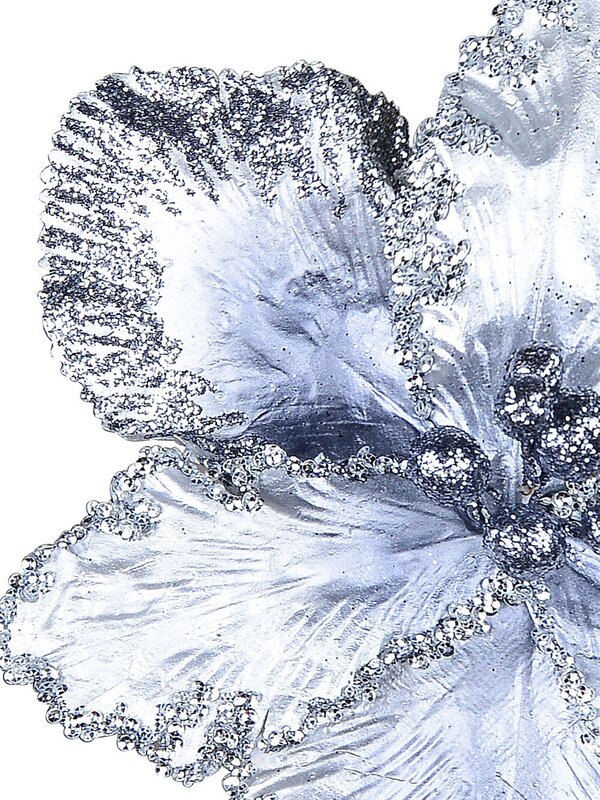 20cm Silver With Sequins Tulip Christmas Tree Clip Pick — image 2