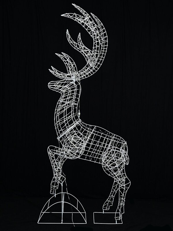2.2m Warm White LED Taking Flight Life Size Reindeer Light Display — image 3