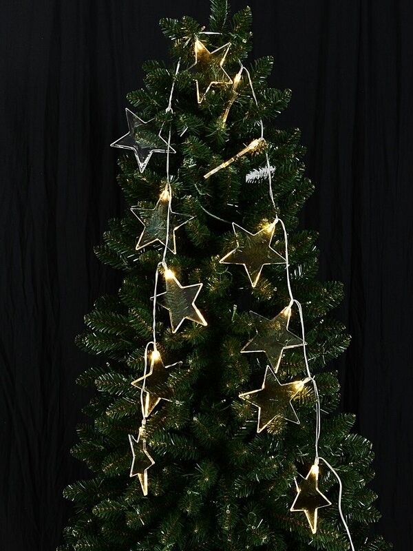 24 Warm White LED With Transparent Christmas Stars 2 Function | 3.4m — image 4