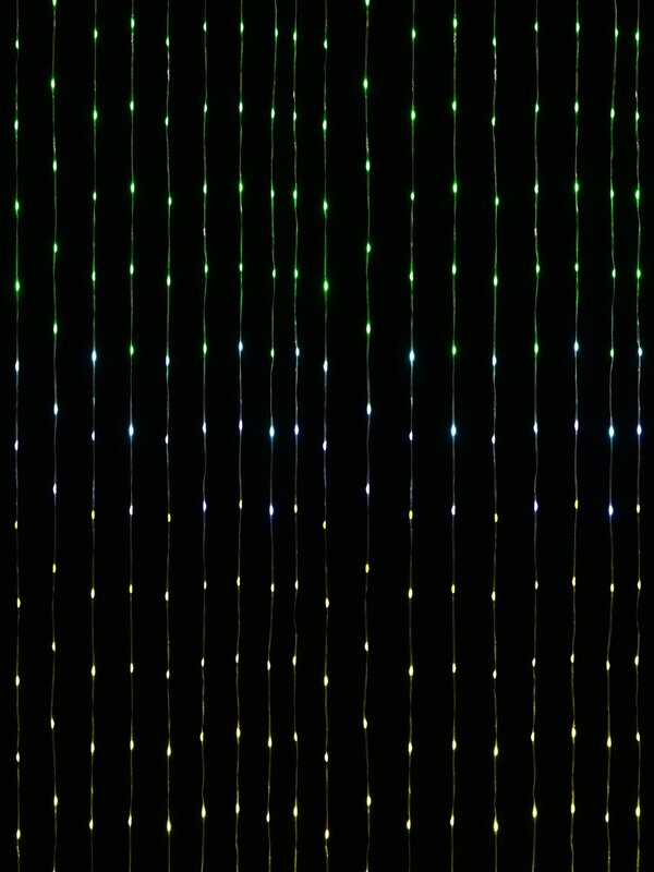240 Smart Multi Colour LED Seed Bulb Waterfall Christmas Curtain Light - 1.8m — image 3